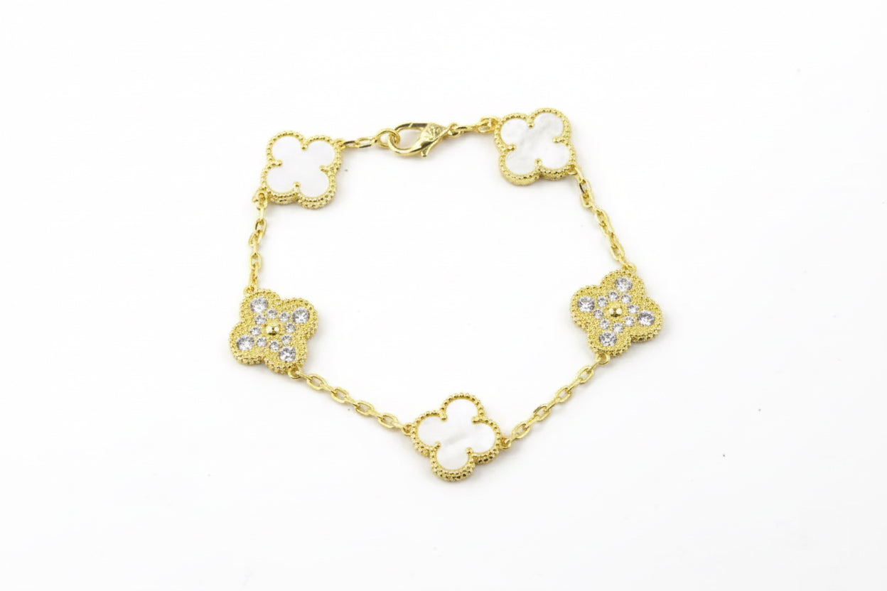 Bracelet trèfle a quatre feuilles (plus grand)