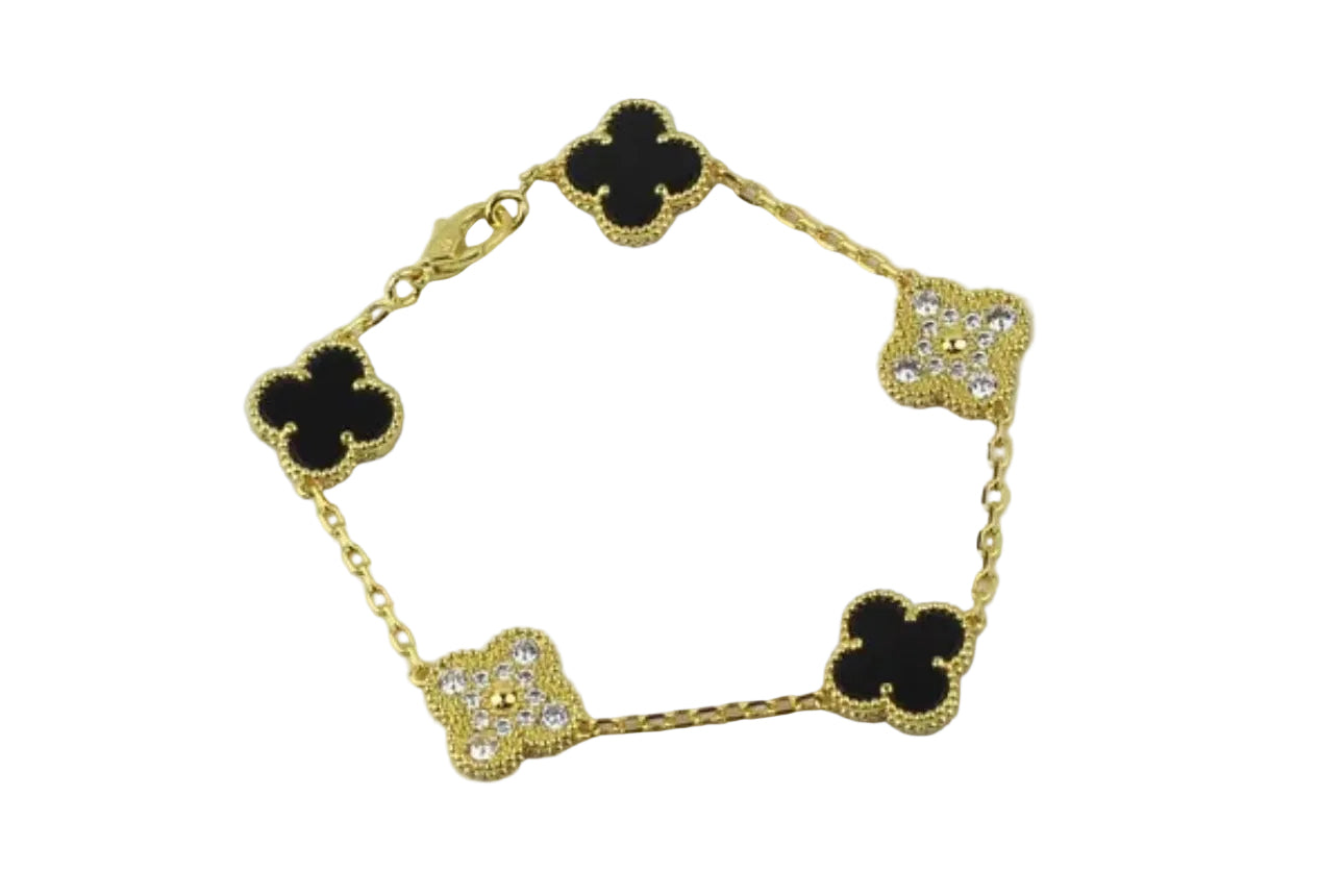 Bracelet trèfle a quatre feuilles (plus grand)