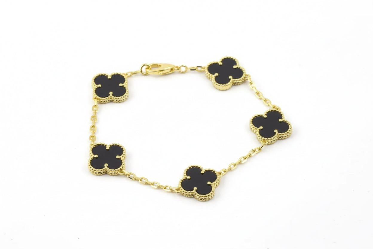 Bracelet trèfle a quatre feuilles (plus grand)